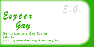 eszter gay business card